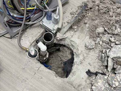 Pipe Replacement Under Concrete Slab